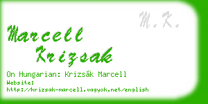 marcell krizsak business card